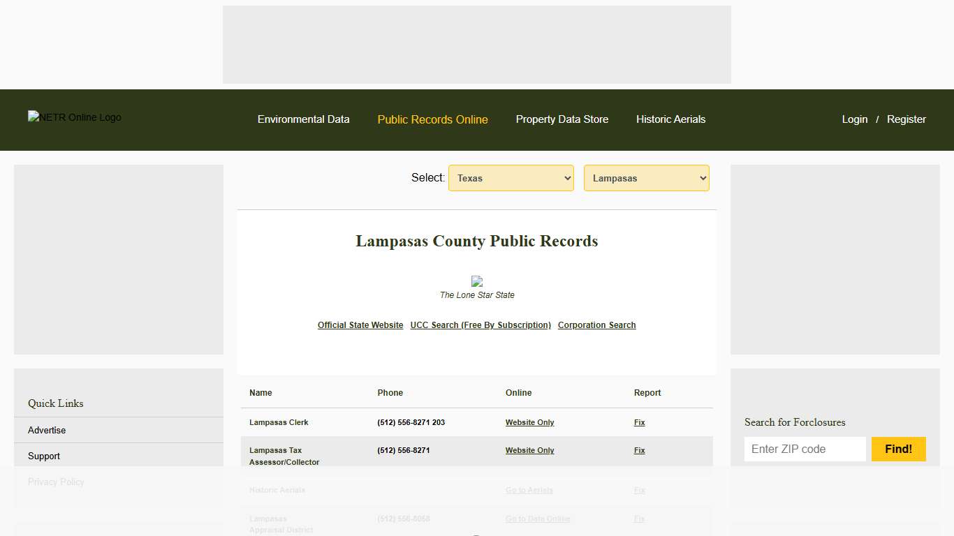 NETR Online • Lampasas • Lampasas Public Records, Search Lampasas Records, Lampasas Property Tax, Texas Property Search, Texas Assessor